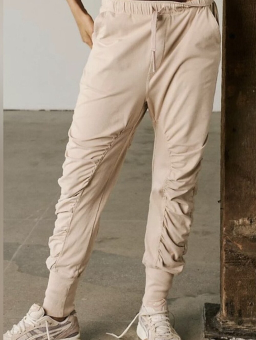 Free People Hot Shot Shirred Ruched Jogger Pants